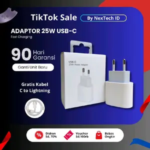 Adapter iPhone 25W Fast Charging Power Adaptor USB C Batok iPhone 25 Watt Original