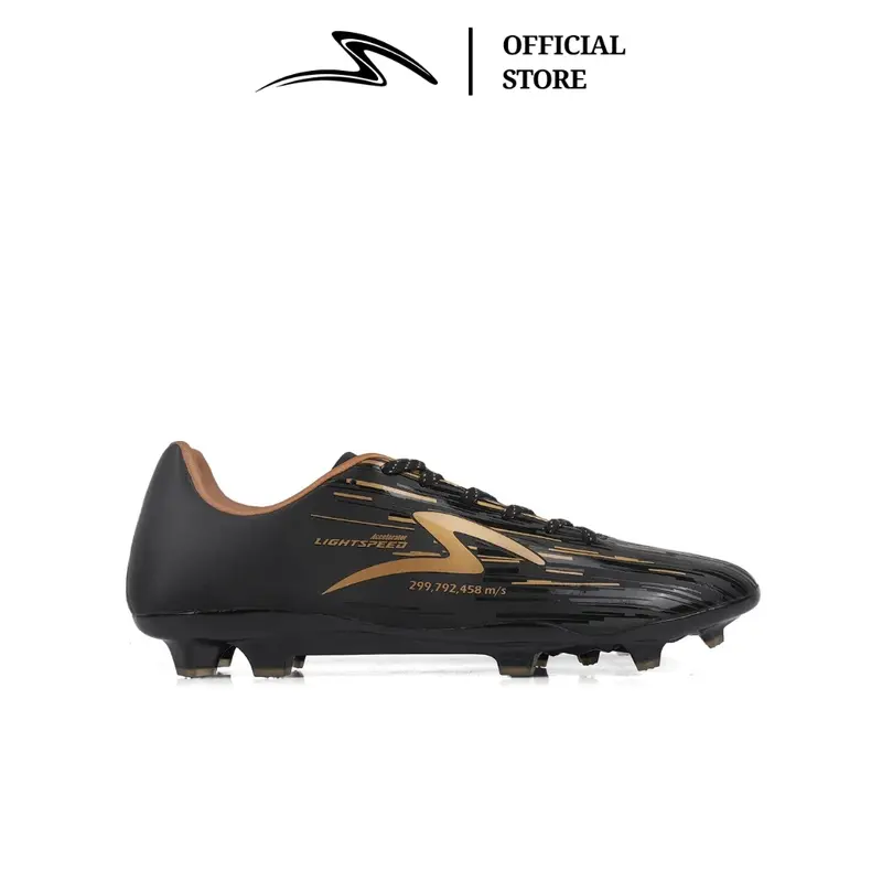 SPECS SEPATU SEPAK BOLA LIGHTSPEED REBORN FG BLACK PALE GOLD SPE1010209 0