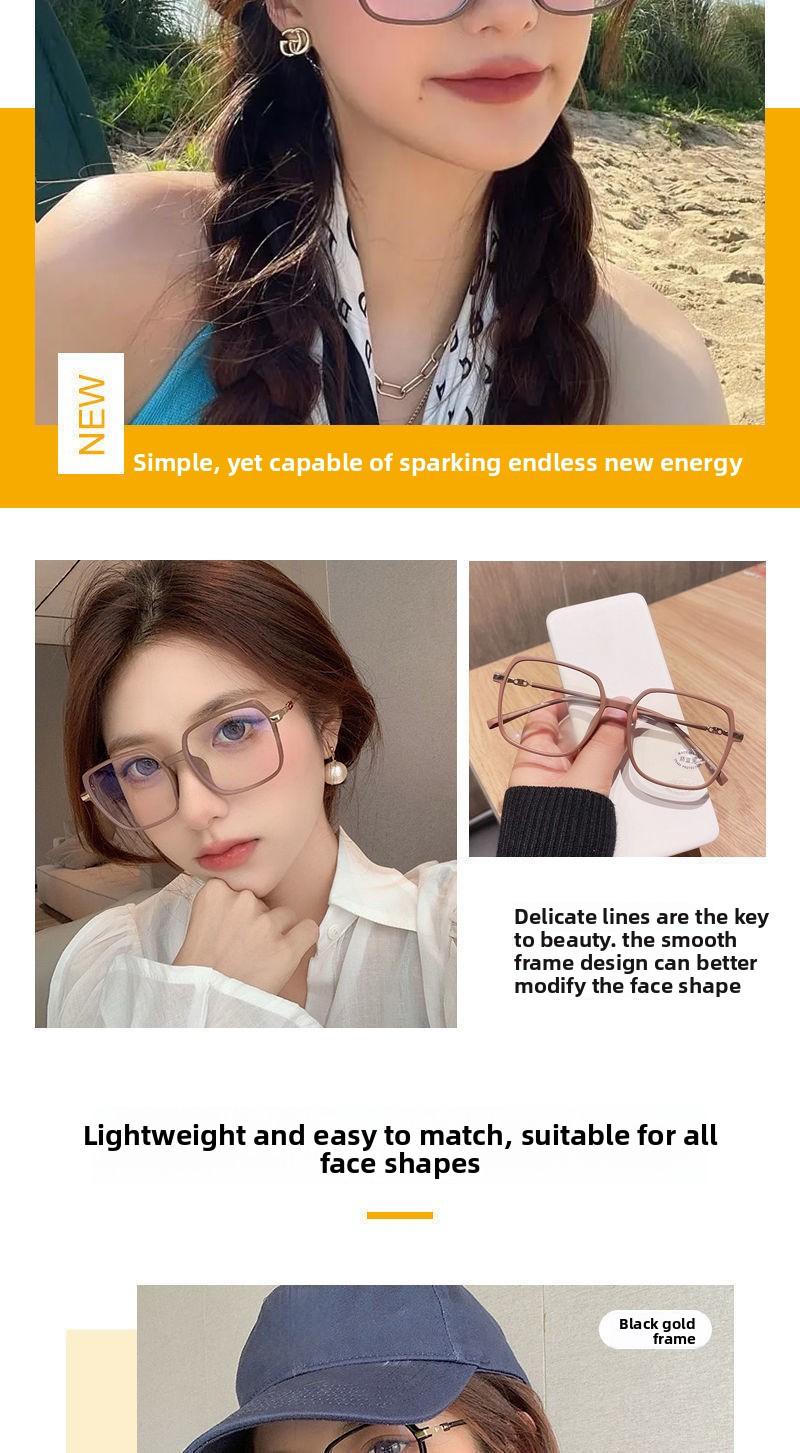 Bingkai kacamata pelindung anti-cahaya biru berkualitas tinggi, ramping, gaya retro, kacamata tanpa resep untuk pria dan wanita, juga cocok untuk lensa resep.