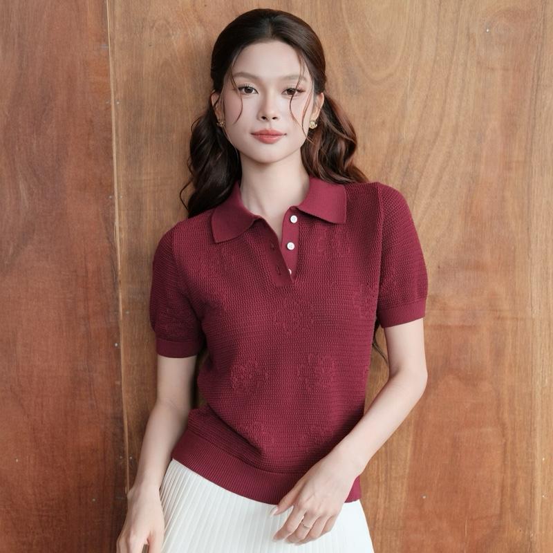 RUBIES Áo Dệt Kim Nữ Berry Polo