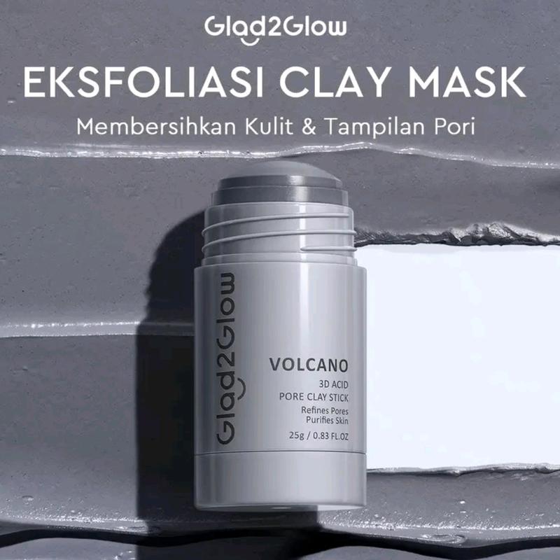GLAD2GLOW CLAY STICK Mugwort / Volcano / Pomegranate/ Perawatan Wajah/ Komedo/ Masker/ Jerawat/ Melembutkan/ Bopeng 5
