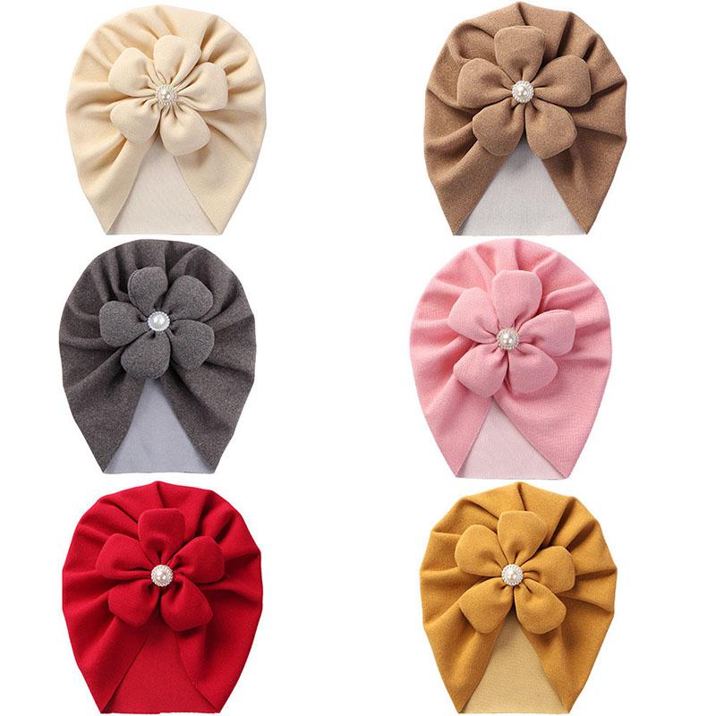 Mũ Turban Hoa Dễ Thương Cho Bé Mũ Ấm Áp Và Mềm Mại Cho Trẻ Sơ Sinh Bé Trai Và Bé Gái Mũ Ấn Độ Co Giãn Mềm Mại Mũ Lưỡi Trai Mùa Thu Và Mùa Đông