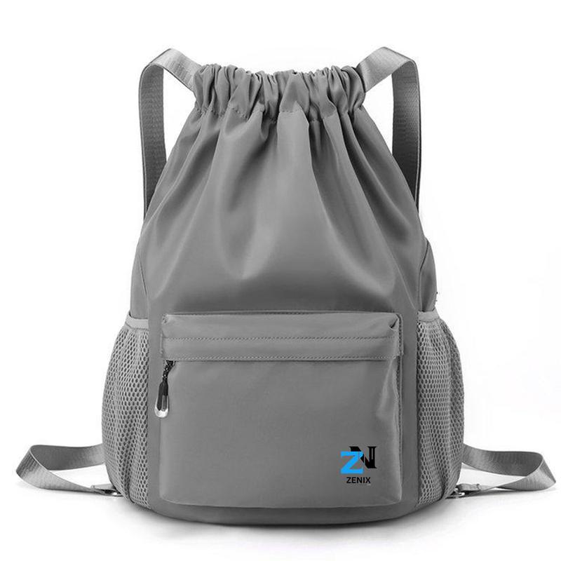Zenix - Tas Ransel Serut Basic Drawstring Bag Waterfroop Hitam Backpack ...