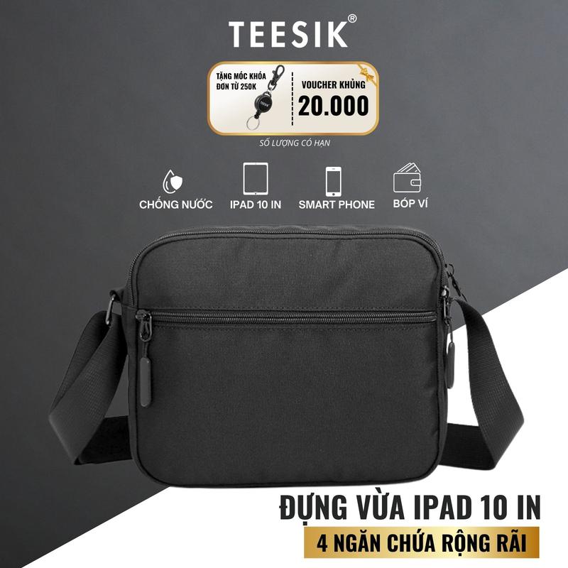 Túi đeo chéo TEE SIK túi chéo túi xách nam messenger vải polyester cho nam nữ đựng vừa iPad 9 in bag đeo vai nhiều ngăn TS60