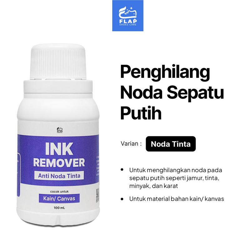 FLAP SHOES CARE Penghilang Noda Sepatu - Cairan Pembersih Anti Jamur/Karat/Minyak/Tinta - FLAP STAINS REMOVER 100mL Cleaner 2