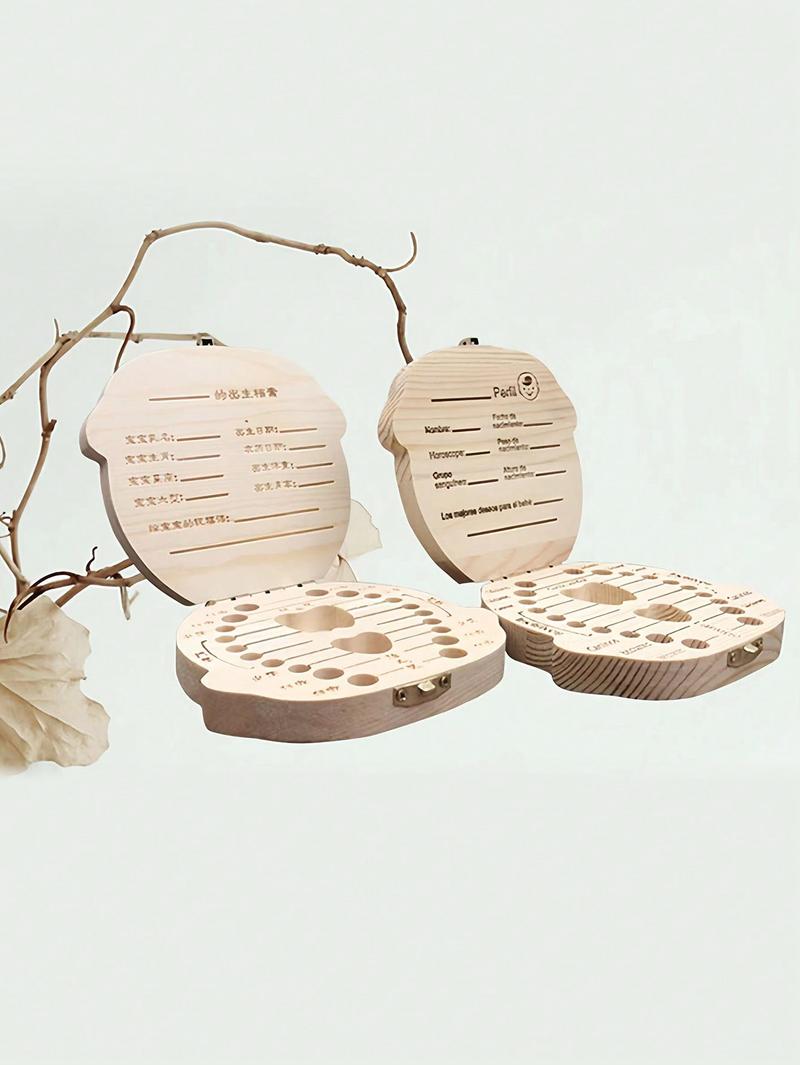 Product Introduction of Wooden children's baby teeth box, children's replacement teeth storage box, baby teeth replacement souvenir box, collection of teeth storage souvenirs 5