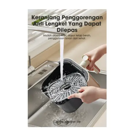 Air Fryer Samono SW-AFW65 Digital Touchscreen Transparan 6,5 Liter Low Watt 6