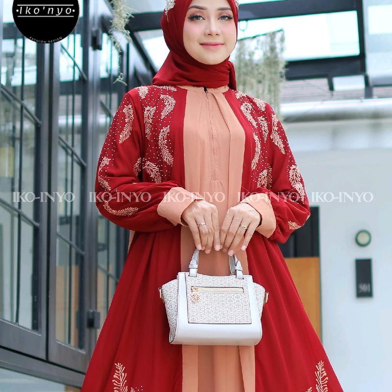 Gamis terbaru                                             mat ceruti premium                                                  bordir 5