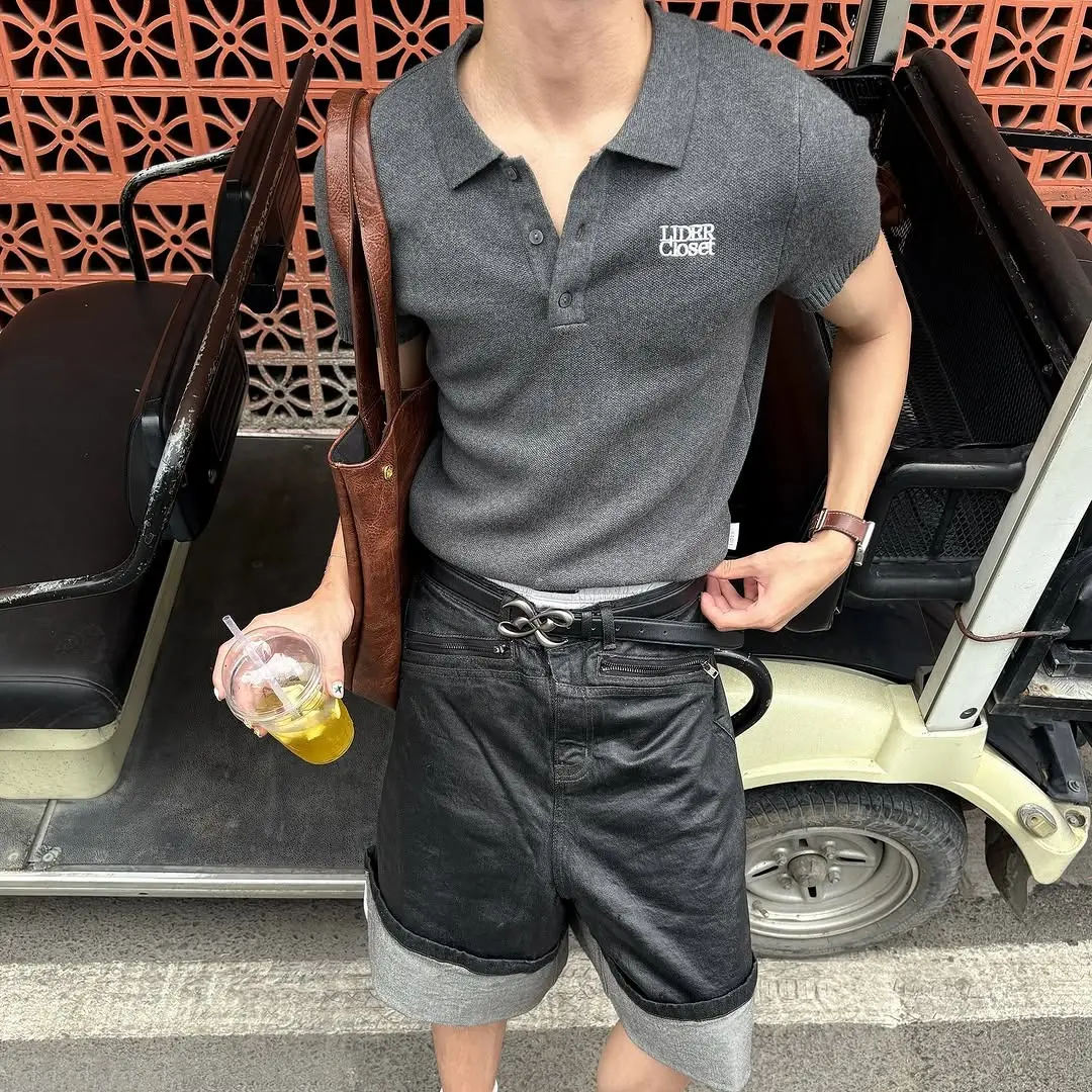 Áo Len Polo Unisex LIDER The Elan Knit Polo Shirt, 4 màu Moon Grey/White Smoke/Olive/Chocolate | BigBuy360 - bigbuy360.vn