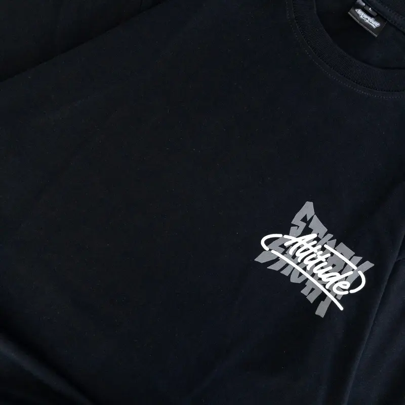 TSHIRT OVERSIZE GRAPHIC LUXURIOUS HITAM  & PUTIH ' ATTITUDE ' [TSO_4679] 3