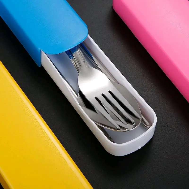0[TERMURAH]Sendok Garpu Sumpit set portable / set alat makan travel 1