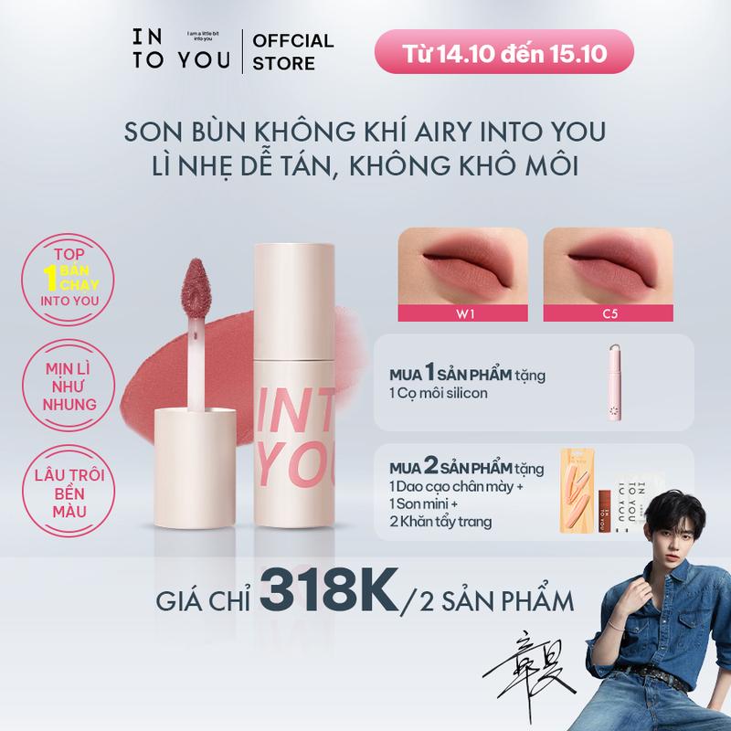 Son Bùn Không Khí Airy INTO YOU Lì Nhẹ Dễ Tán, Không Khô Môi Phù Hợp Với Nhiều Tông Da 1.8g