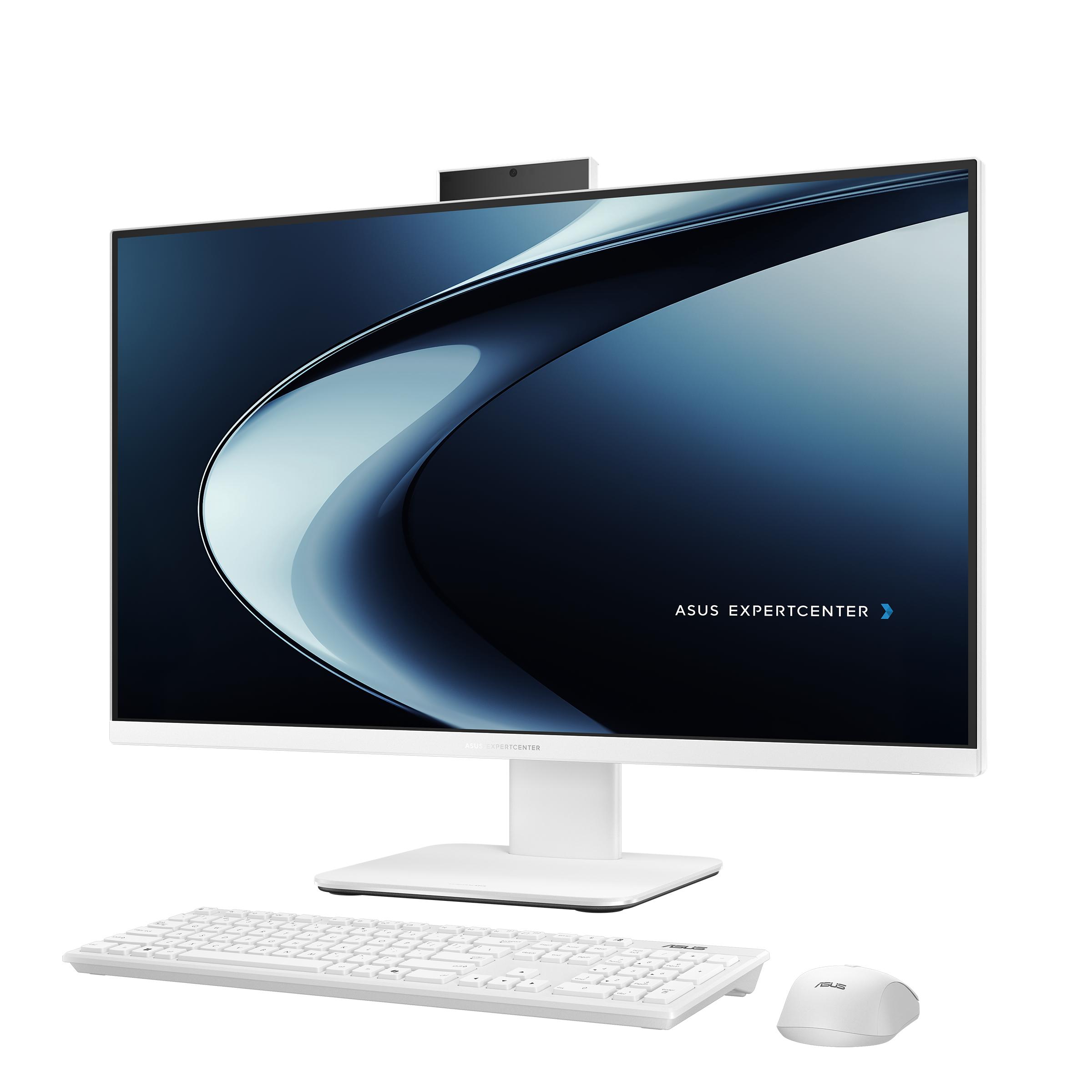 ASUS ExpertCenter PM640 [PM640KAK-W5150WS] 23.8"/AMD AI R5-330/DDR5 16G/512G PCIe SSD G4/Win 11 Home + OHS'24 (1Y M365)/2YOSS (1Y ADP)/White (5MP IR/TPM/WiFi 7/1Y Mcafee/Wireless KB&MS/HDMI-in)