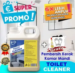 BOZOKLIN TOILET CLEANER Pembersih Kerak  Lantai  Kamar Mandi Kloset Porselen Wastafel Pembersih Serbaguna Kamar Mandi Cairan Pembersih Kamar Mandi 1 Liter pembersih  closet Gratis Kuas Dan Sarung Tangan cairan  pembersih