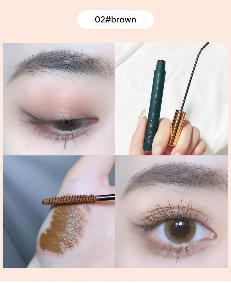 Product Introduction of Curl, slim, long and fixed makeup, small tube mascara, waterproof big eye makeup mascara, four colors available, 3D eye makeup effect 10