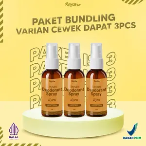 Paket isi 3 Deodorant spray tawas By Raybre - Deodorant alami untuk ketiak bau