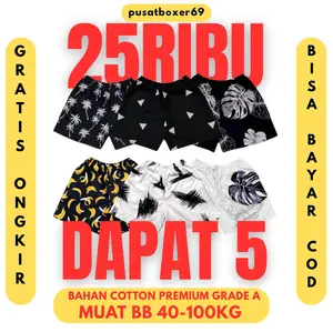 PROMO 5 CELANA KOLOR BOXER PRIA WANITA HANYA 25RIBUAN