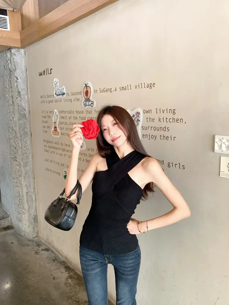 Áo Trễ Vai Dệt Kim Vai Dopamine, MosesQueen, ngắn Tay, Bó Sát Và Gợi Cảm, Áo Trễ Vai, Thích Hợp Cho Mùa Hè, # 59821 | BigBuy360 - bigbuy360.vn