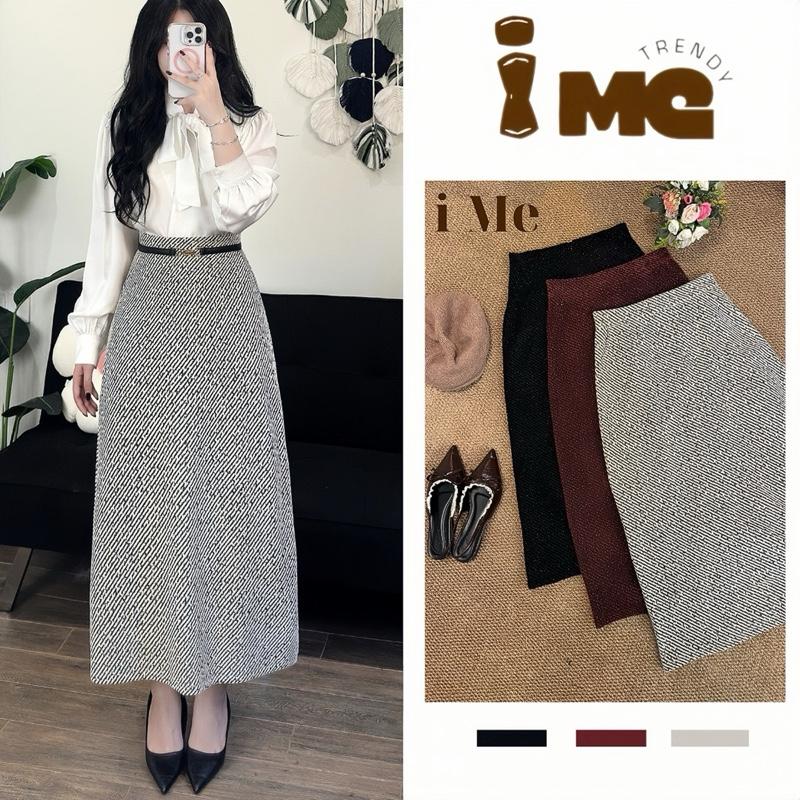    NEW   Chân Váy Dạ Chéo Kim Tuyến Dài 85CM  Phiên Bản Cao Cấp 2 Lớp  Mềm  Mịn  Dày Dặn - i Me Trendy V12 