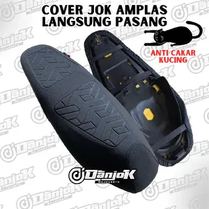 (PASANG SENDIRI) cover jok motor amplas kasar embos (ANTI CAKAR KUCING) vario, beat, scoopy, PCX, N-Max, Motorcycle