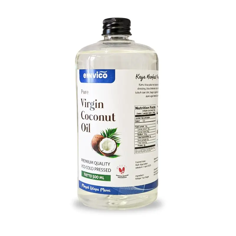 Ennvico VCO Virgin Coconut Oil 500ml - EVCO Minyak Kelapa Murni Alami untuk 0