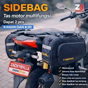 Sidebag Tas Samping Motor Touring Kanan Kiri Funcover Sepasang Side Bag Oval