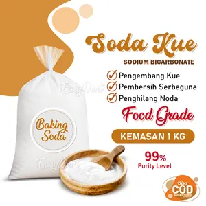 Soda Kue Sodium Bicarbonate 1kg Baking Soda Powder Pengembang Kue Food Grade