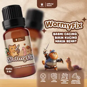 Clever Solutions - Wormy Fix 5gr Solusi Kucing Cacingan Membantu Mengatasi Kucing Cacingan Poop Cair Berdarah dan Mengatasi Dehidrasi Akibat Cacingan