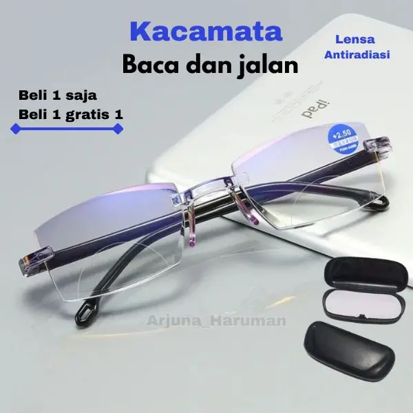 kacamata double fokus , untuk baca dan jalan dua fungsi Uniseks Lensa Antiradiasi