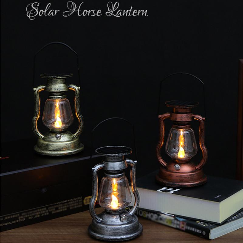 LED Solar Light,Retro Kerosene Lamp,Solar Powered Candle Hanging Light,Outdoor Portable Lantern Light,Camping Light,Courtyard Garden Decor Decoration Sunlight for Patio 5