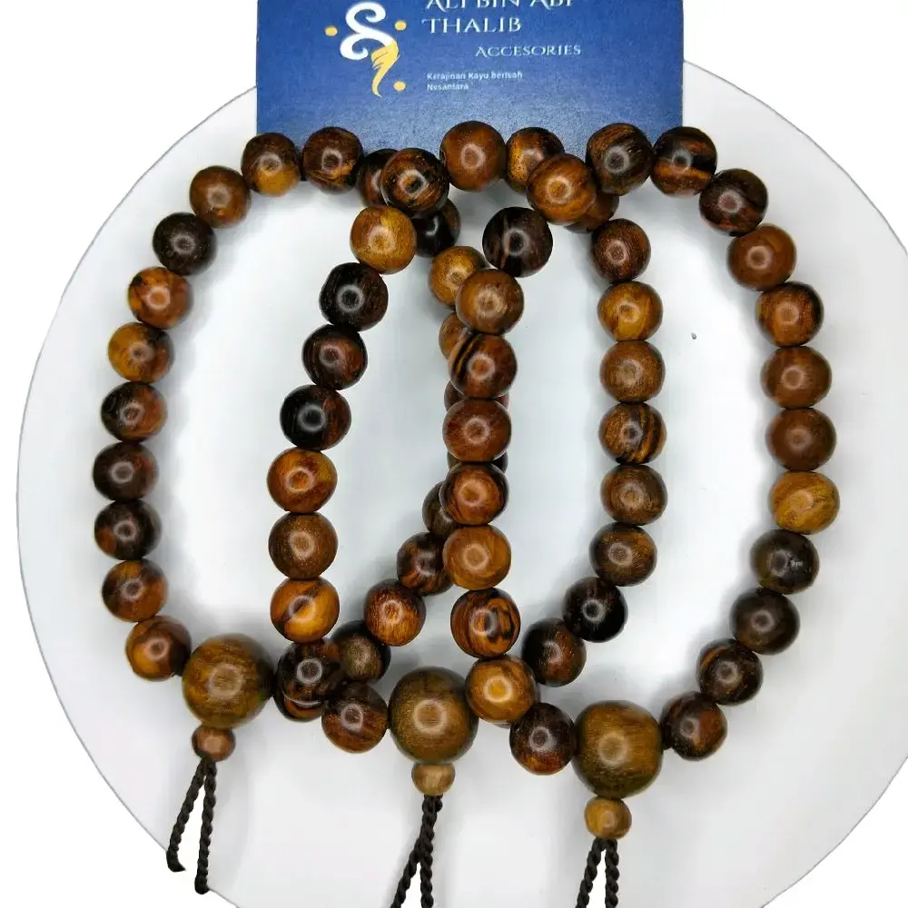 Gelang Gaharu Asli 8mm Tali Serut Model Bulat Bahan Kayu Asli Original dari Kalimantan Bracelets