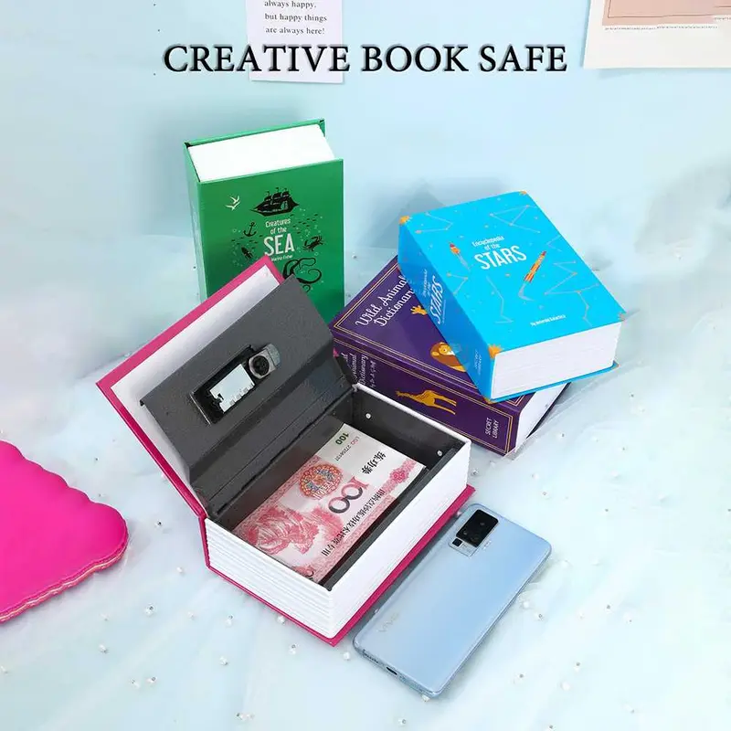 COD HOMESAFE Brangkas Berangkas Brankas bentuk buku kunci penyimpanan uang pribadi Hidden Safety Box Book Password Lock Size S KBS 801M 7