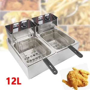 Penggorengan Elektrik Fryers Dual Tank 5000W 12L - W-12