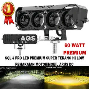 LAMPU LED SQL LASER 4 MATA SUPER TERANG/LAMPU SOROT SQL FOGLAMP 4 MATA/LAMPU TEMBAK SQL 4 MATA/LAMPU SQL 4 MATA