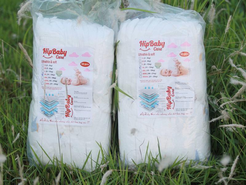 Hip Baby Care Combo 3 bịch 150 tã lót Đủ Size cho bé yêu tã  sơ Voi Nhộng Chũn