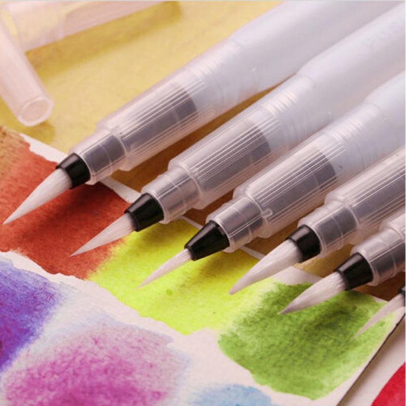 Bộ Dụng Cụ Vẽ Nước, 3 Cái, Bút Mực Phi Công, Cọ Vẽ, Màu Nước 2