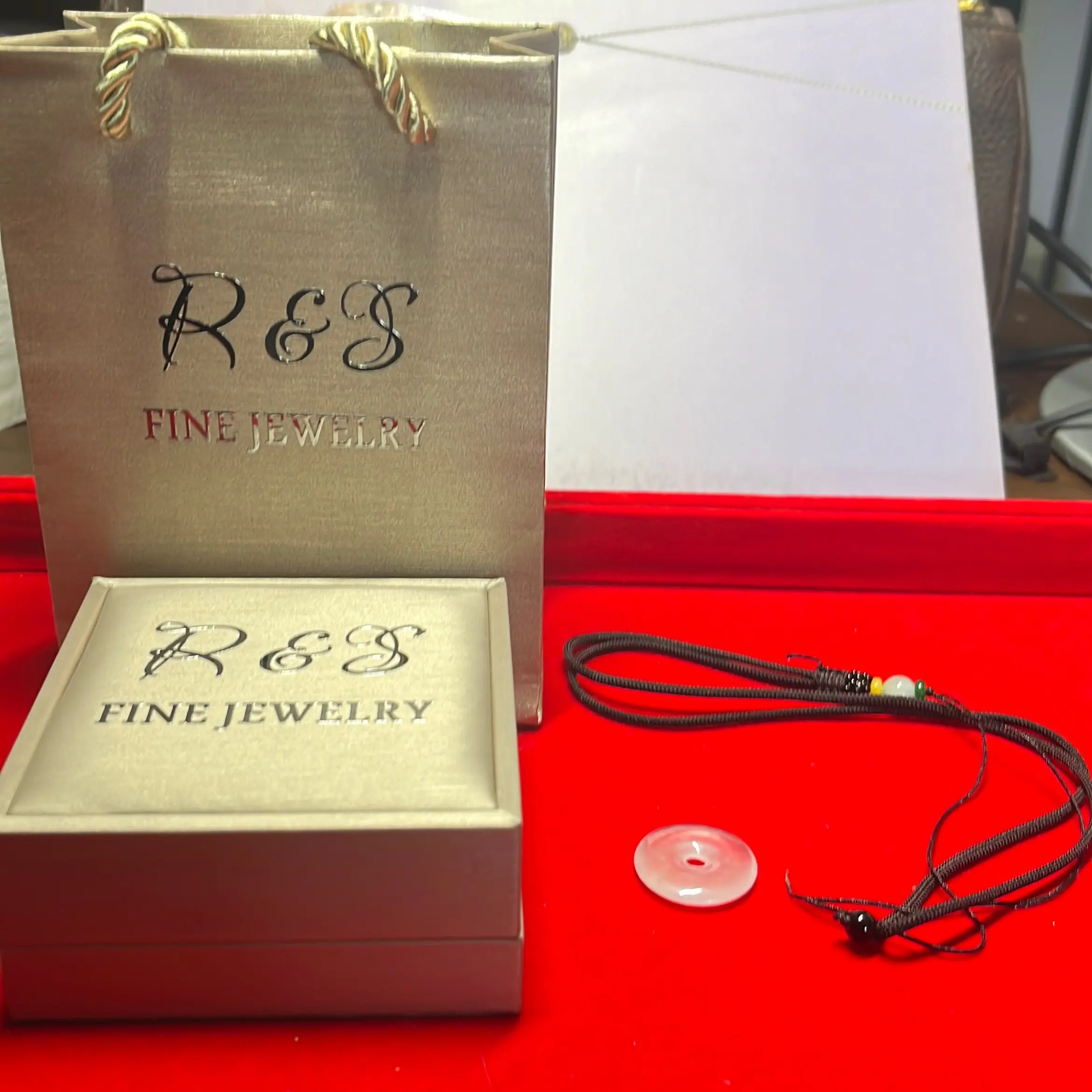 248. Ping an kou pendant with black rope