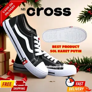 Sepatu Sekolah Pendek Tali (LIST PUTIH) Sepatu Laki-laki Perempuan Hitam Putih SOL PUTIH Casual Sneakers TANPA BOX