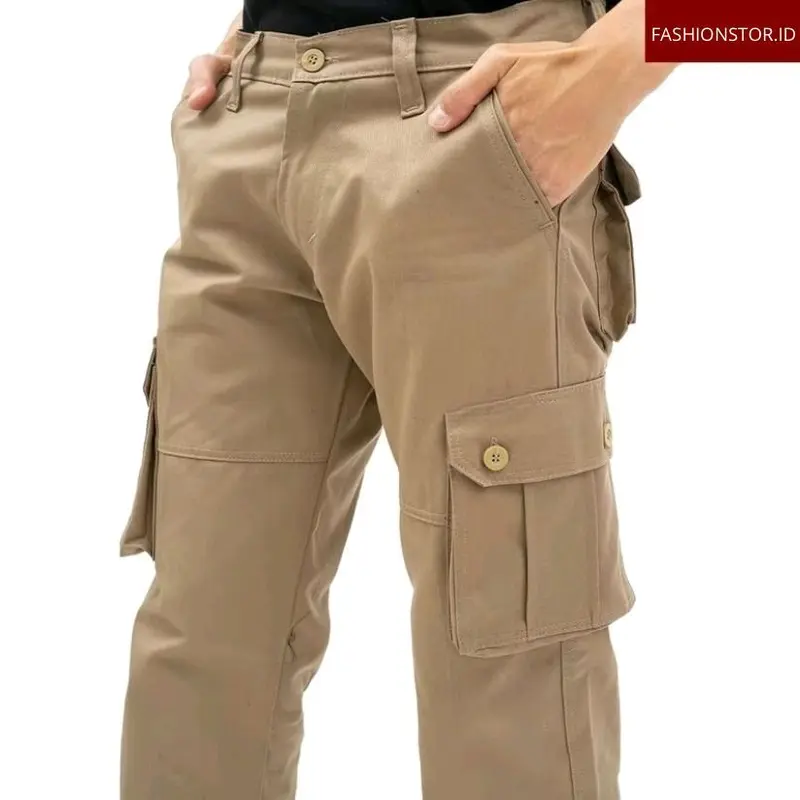 Celana Cargo Panjang Pria Slim fit Original Premium Quality Katun  Jeans Tebal Nyaman Casual Santai 1