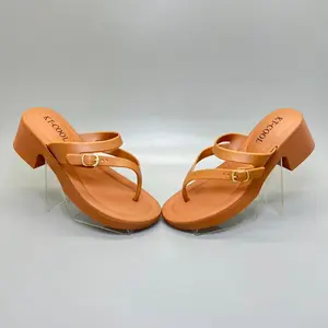 (Size 37-40) 2007 Sandal Wanita Sandal Wedges Jepit Hak Tinggi Gaya Fuji Kekinian