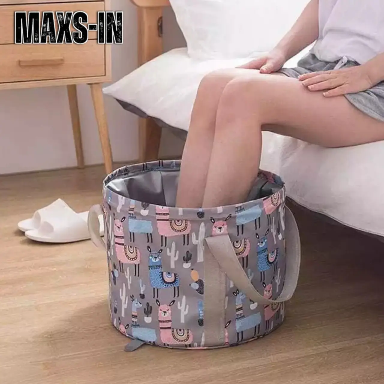 Folding Pattern Washbasin size BIG Travel Bag Ember Lipat