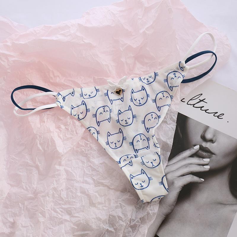Product Introduction of Sexy Women Thongs Panties Sexy Mesh Transparent Solid Color Low-Rise Seamless Underwear Cute Girls Ladies Mesh T-Back T-String 7