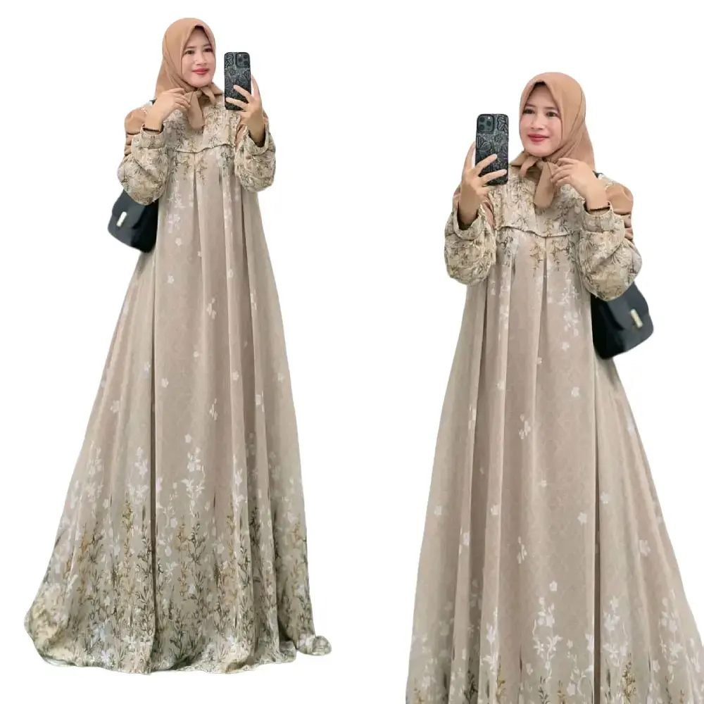 Raya Set Hijab Gamis Ceruty Gamis Terbaru