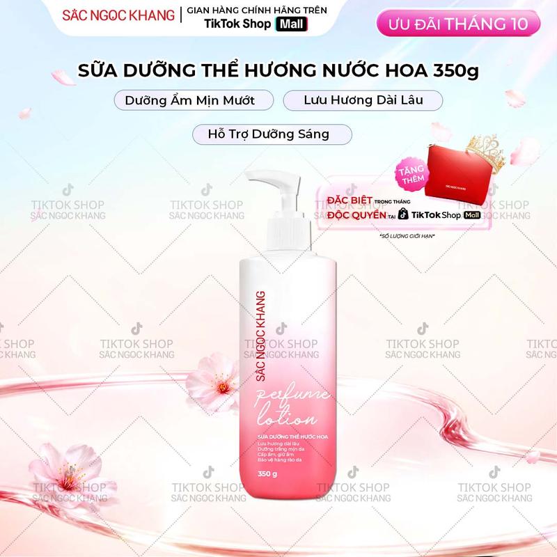 Sữa Dưỡng Thể Hương Nước Hoa Hỗ Trợ Dưỡng Sáng Đều Màu Da 350g SẮC NGỌC KHANG - Gel Cream Dưỡng Ẩm Da