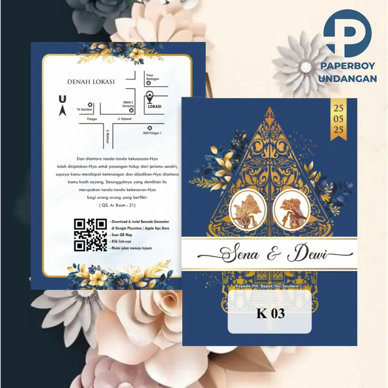 (50 PCS) UNDANGAN WAYANG GUNUNGAN JAWA UNDANGAN MURAH KEKINIAN UNDANGAN PERNIKAHAN 0