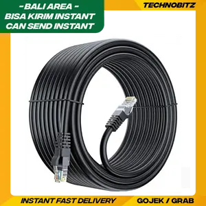KABEL PREMIUM ANTI AIR LAN CAT 6 Outdoor FTP Network Cable 1M 2M 3M 4M 5M 6M 7M 8M 9M 10M 15M 20M 25M 30M 35M 40M 45M 50M Meter Waterproof Cat 6e Gigabit 1Gbps LAN Cable For Switch Hub Modem Router Access Point Wifi Internet  Computer Komputer Original