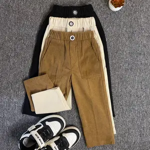 Celana Panjang Anak Model Korean Style Kekinian Bahan Corduroy dengan Karet Elastis di Pinggang Size S-XXXL