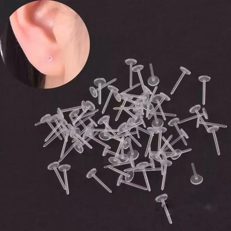 Anting Tusuk Plastik Bening Transparant