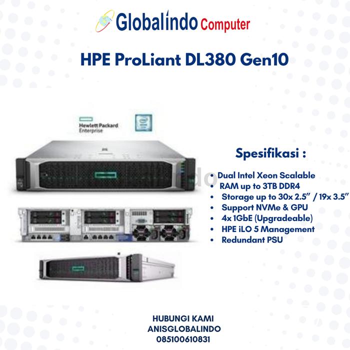 Jual HPE ProLiant DL380 Gen10 Rack 2U dengan Intel Xeon Silver 4210R ...