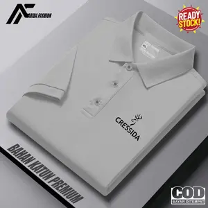 PROMO COD ...!! Kaos Kerah Cres sida Hitam Polo Pria Lengan Pendek / Kaos Kerah Bahan Adem / Kaos Premium 01